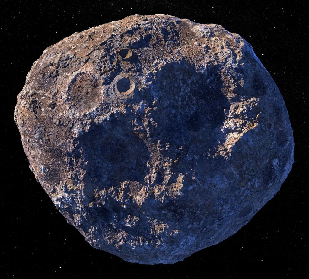 rocky asteroid set against a starry background